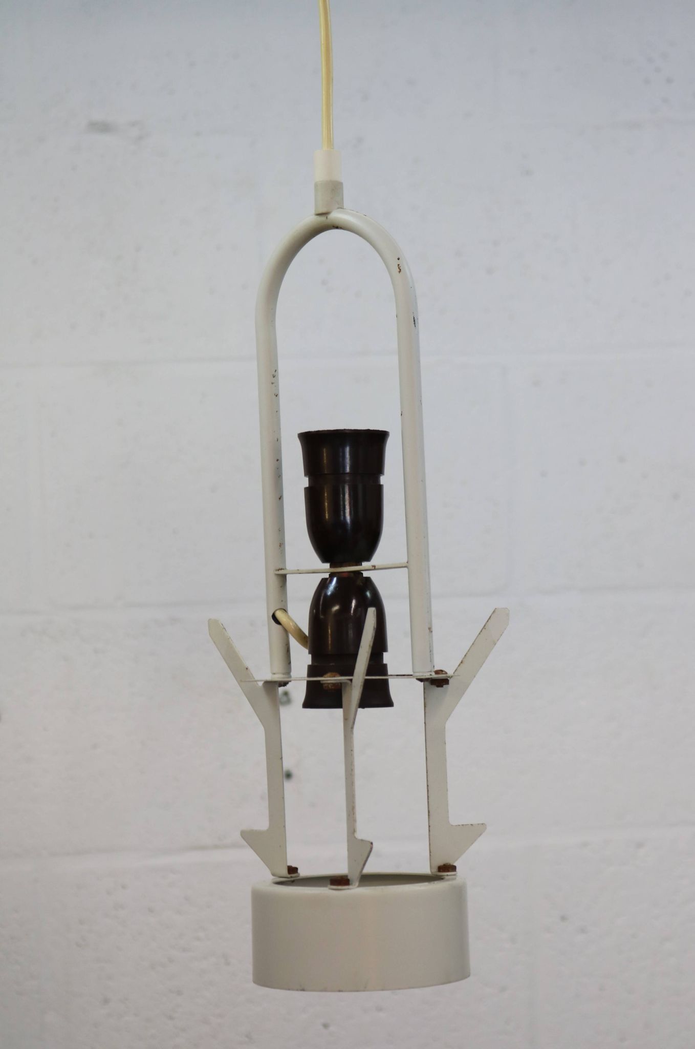 Old Danish design lamp in white/gray and blue colours - Denmark 60's