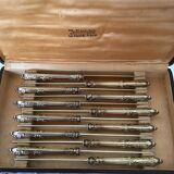 12 odiot knives in vermeil XlXeme