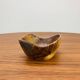 Brutalist vintage olive wood empty pocket