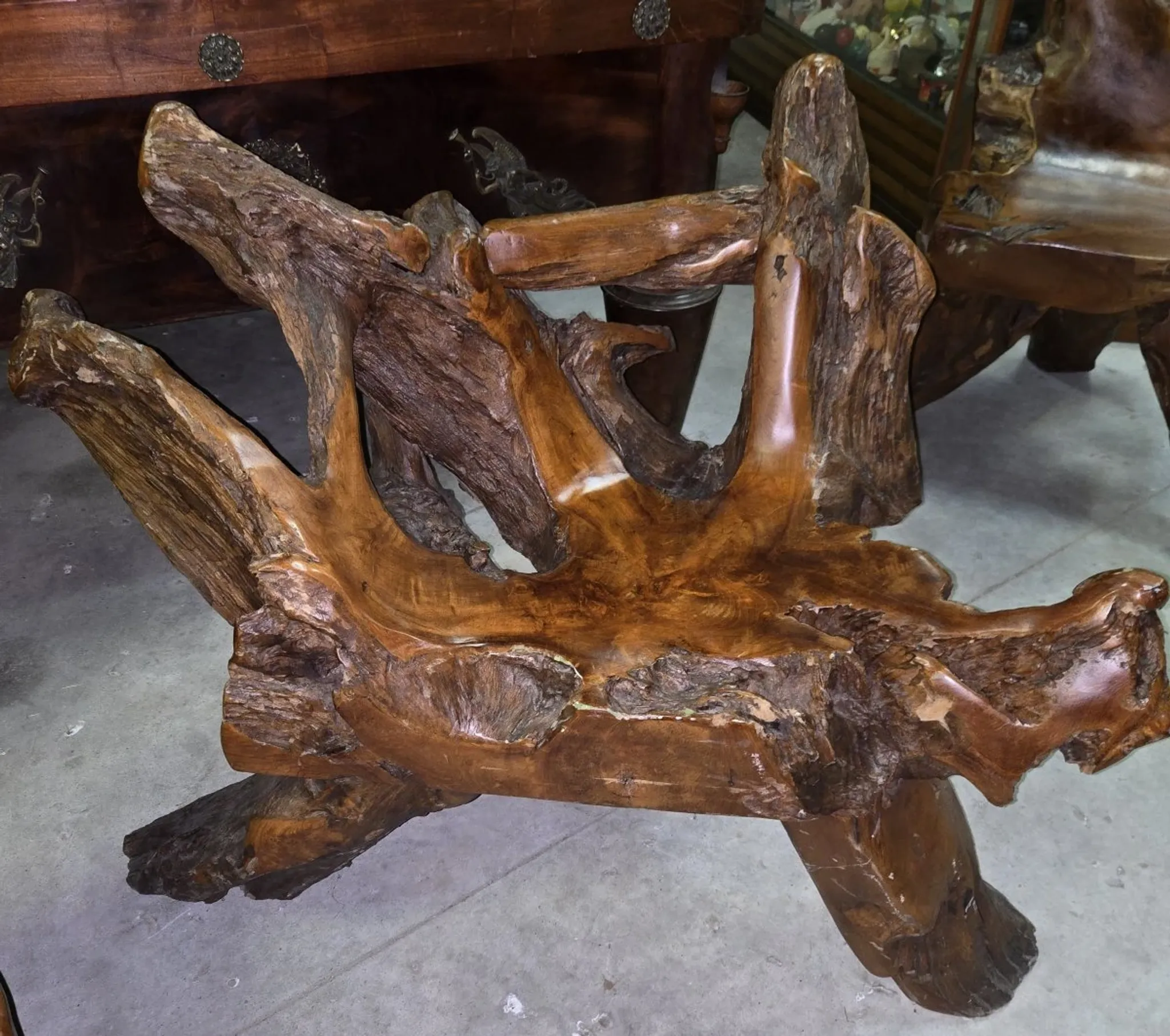 Rare armchair made from tree roots
