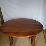 Round table cherry wood shutters, 6 feet, extendable 10/12 cutlery