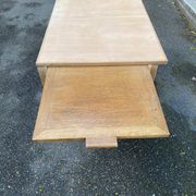 Bureau administratif extensible rénové en chêne du XIXème 130cm
