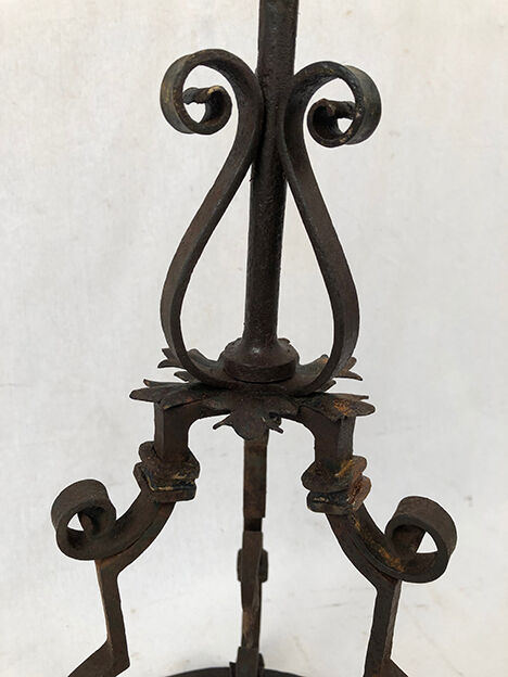 Large wrought iron lamppost, nineteenth