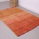 Orange Vintage Moroccan Rug 139 x 190 cm - Berber Rug - Handmade Wool Rug
