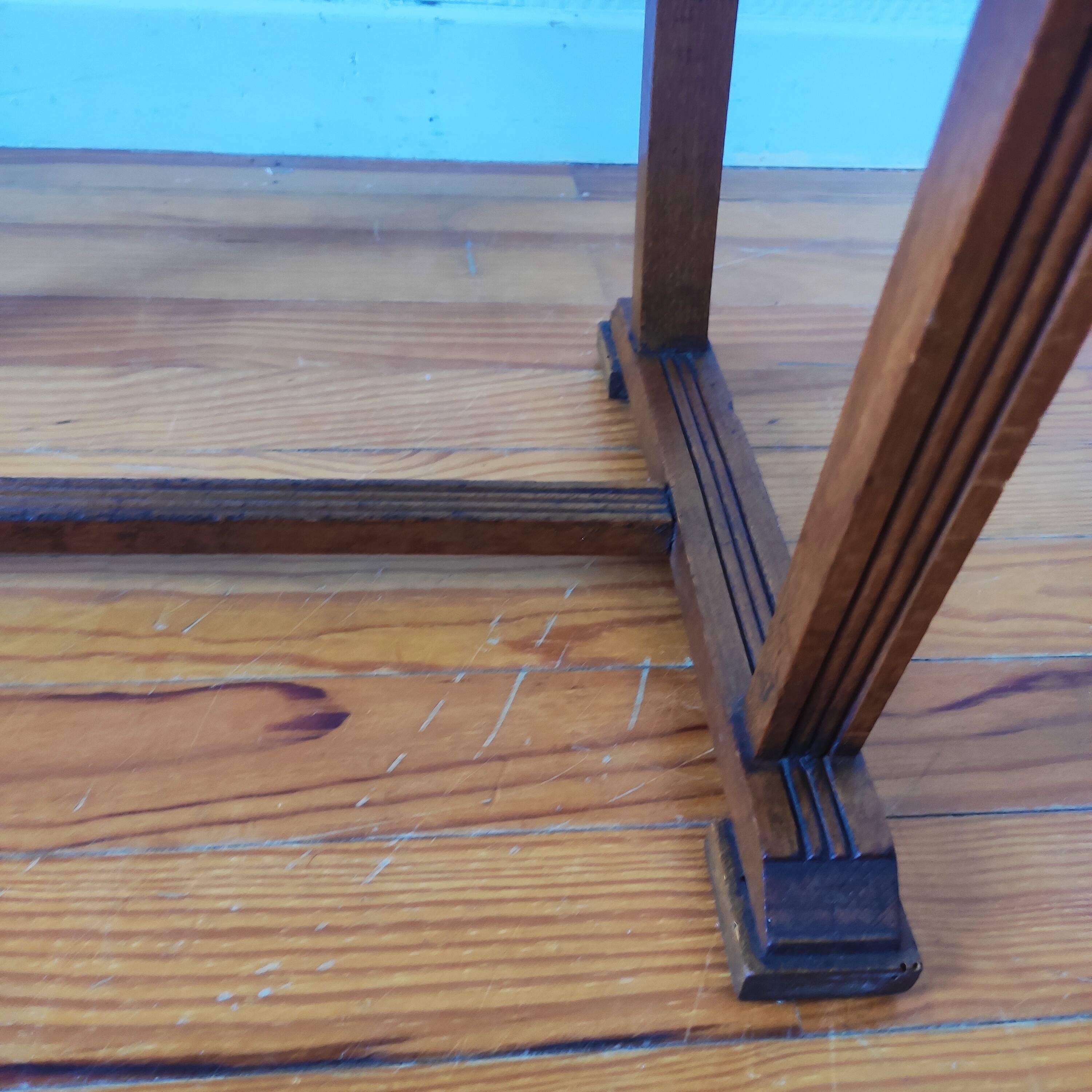 Antique Art Deco wooden console table