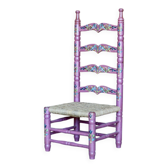 Chaise folklorique vintage de nourrice