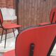 Lot de chaises vinyle rouge