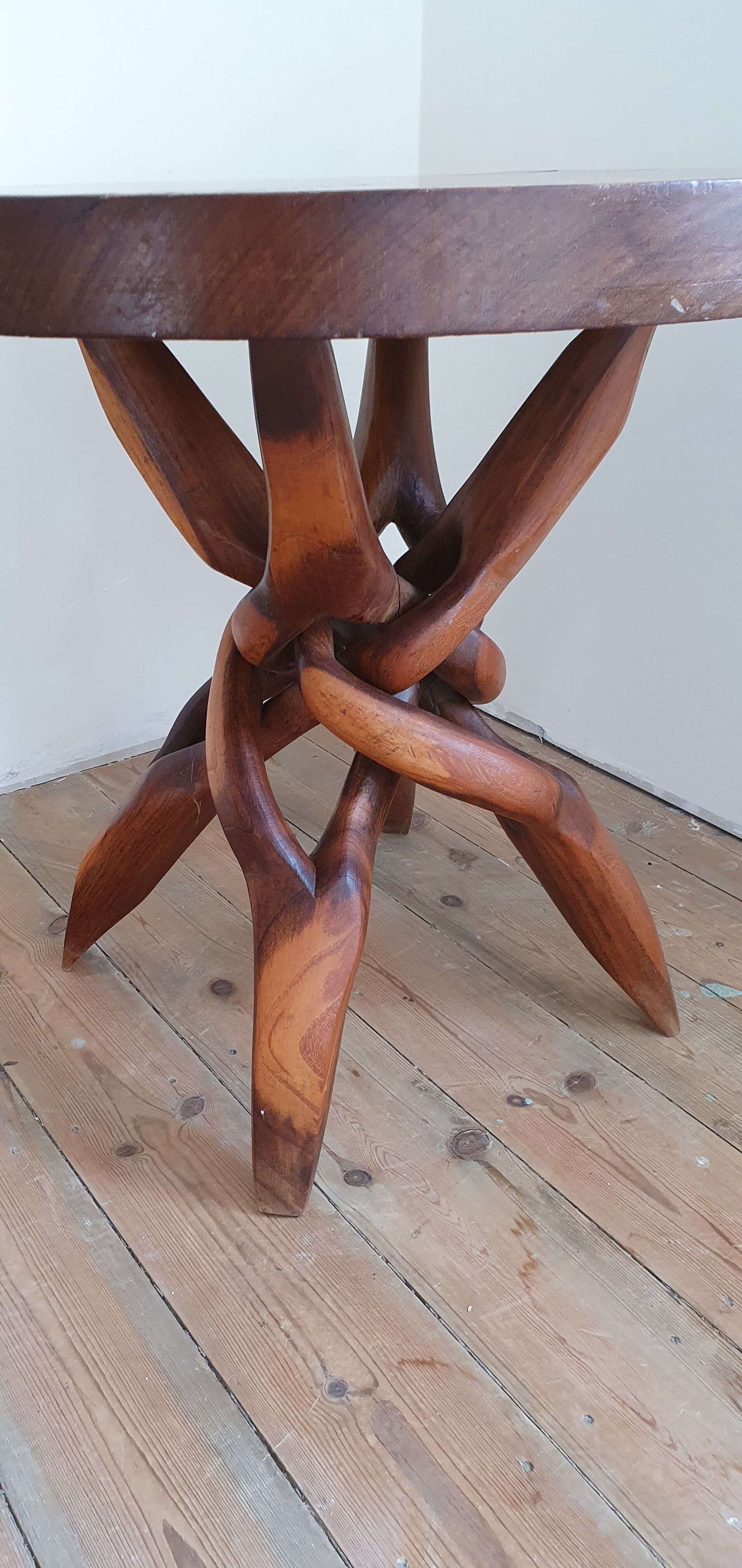 African teak root table 50s