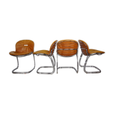 Set of 4 chairs Sabrina Italian design of the 1970s Gastone Rinaldi