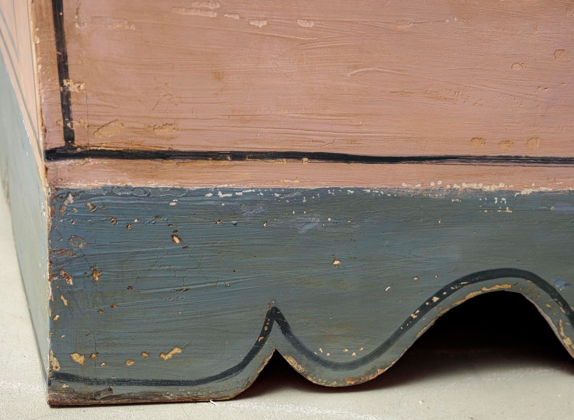Chest with recent decorative painting