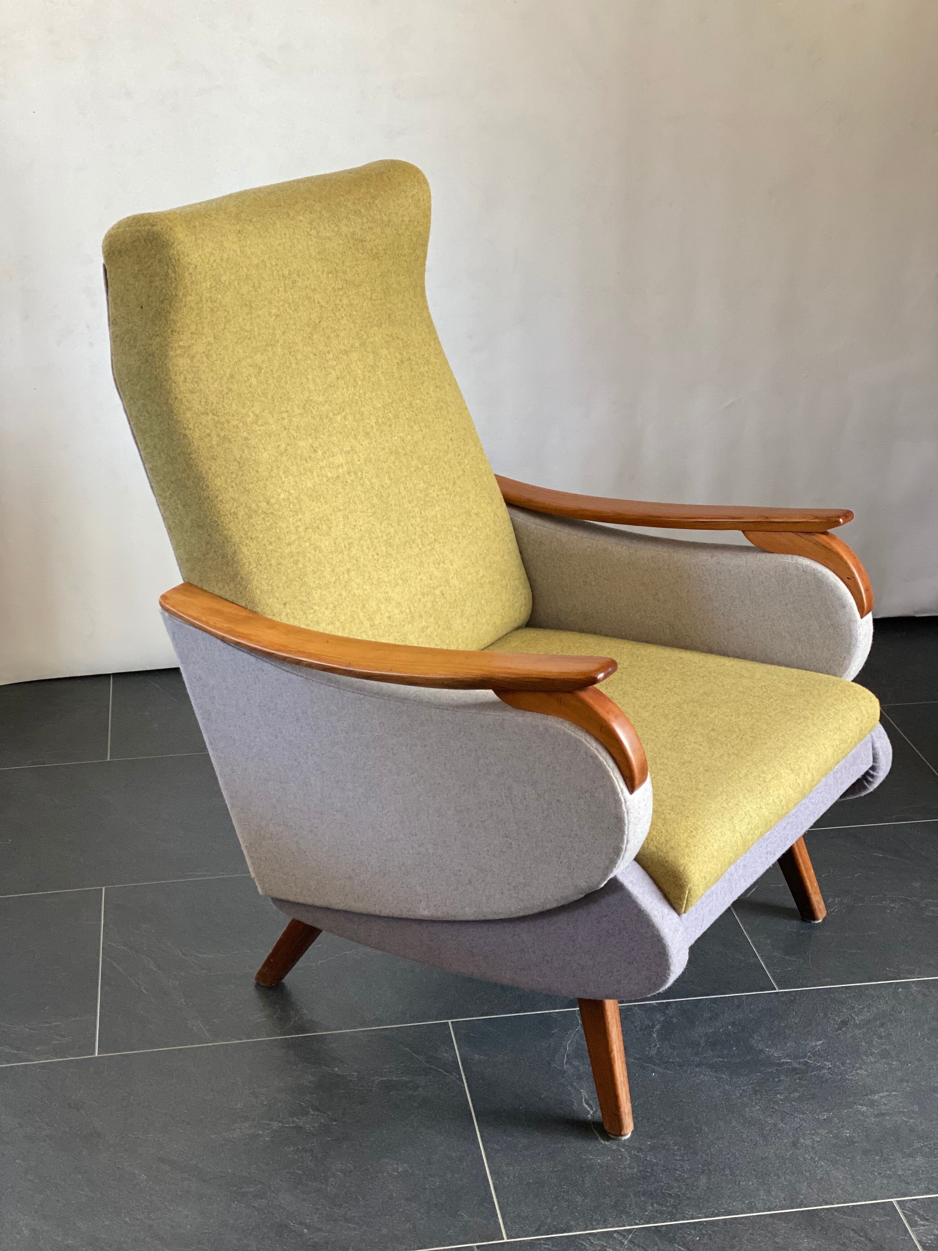 Chaise longue suédoise vintage 3 couleurs