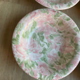 Vintage 80s flower soup plates