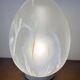 Large marbled glass egg lamp 38 cm, 80s