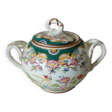 Sarreguemines earthenware sugar bowl minton decor model 5/215