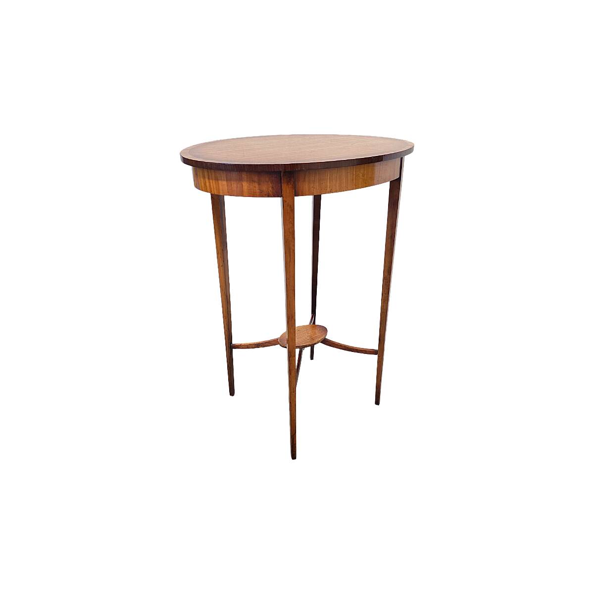 Antique English Oval Mahogany Side Table, from around 1900