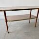Mid-Century Formica Coffee Table with Lower Shelf