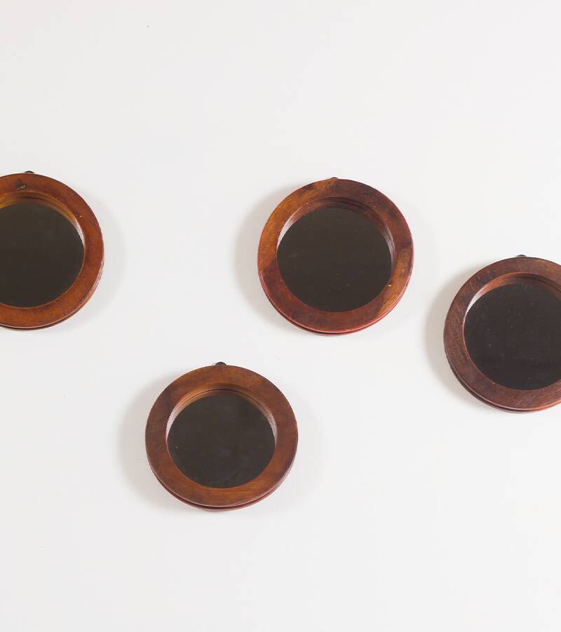 Small decorative wooden mirror