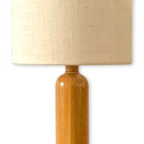 Stoneware and burlap lamp