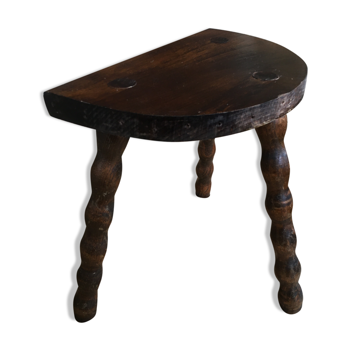 Cowhide tabouret