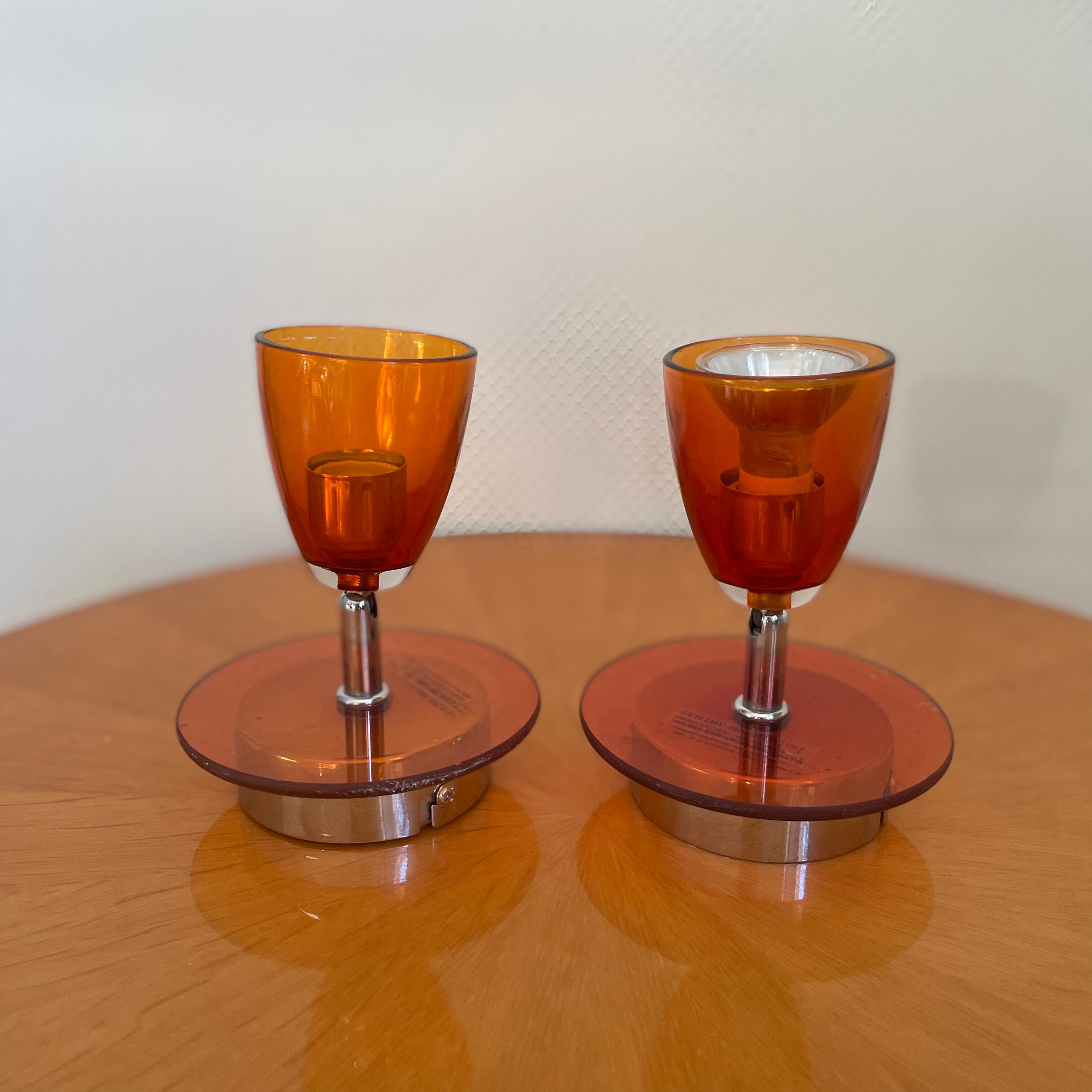 Wall lamps vintage orange lamps