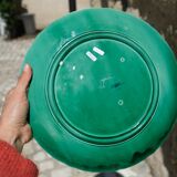 Plat en barbotine pv sarreguemines majiolica