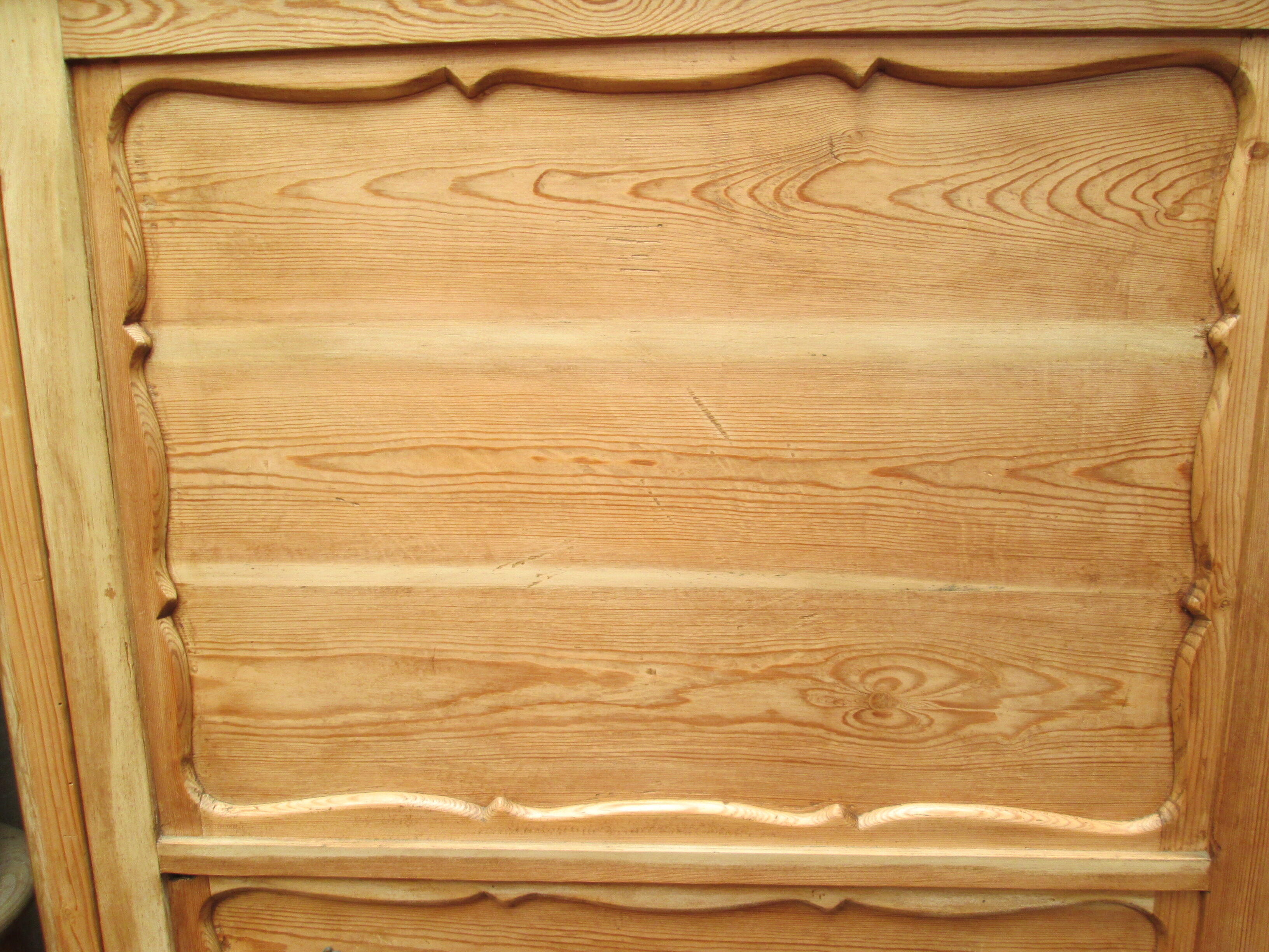 19th century Danish pine wardrobe