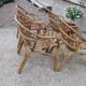 4 fauteuils corbeille en rotin