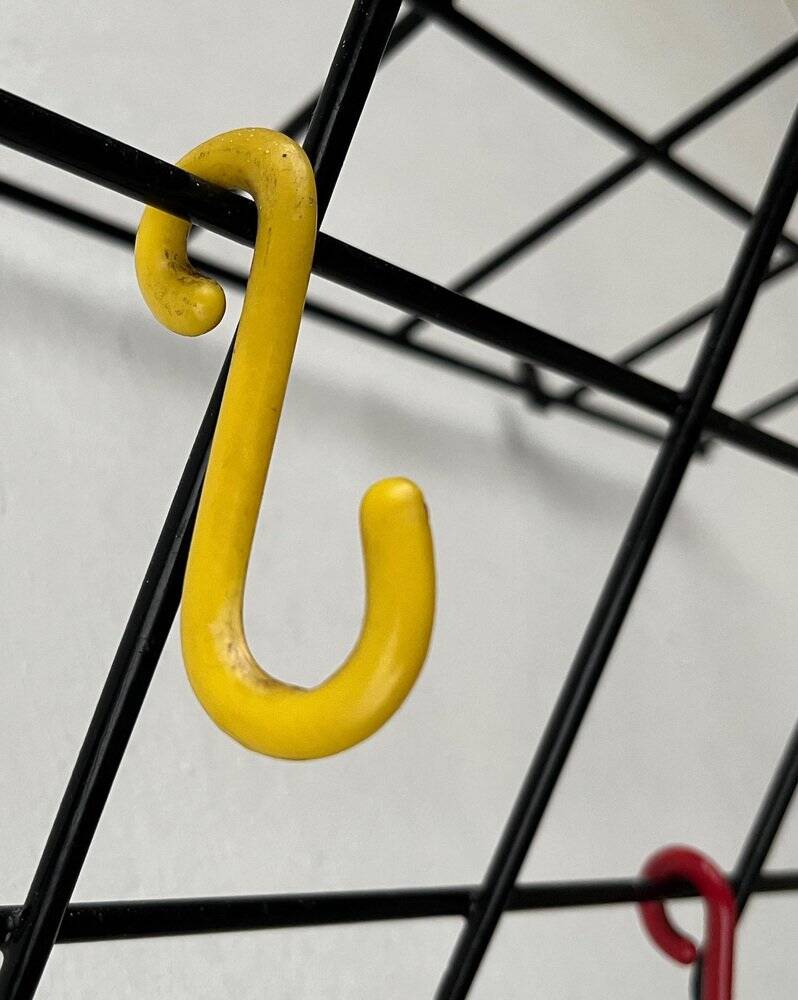 Minimalist German coat rack from the mid-century, 1960s.