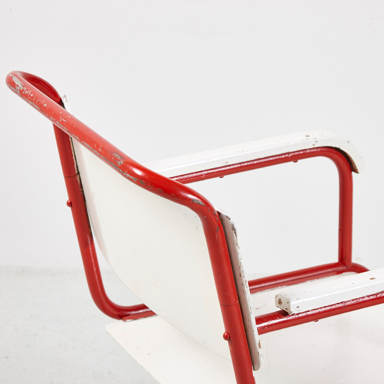 Red & white bauhaus armchair