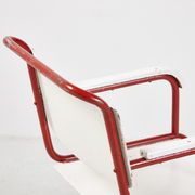 Red & white bauhaus armchair