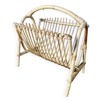 Rattan magazine holder