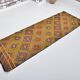 Tapis Kilim en laine tissé à la main de style bohème turc, référence 3401