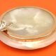 1970s Onyx ashtray with a gold metal rim.