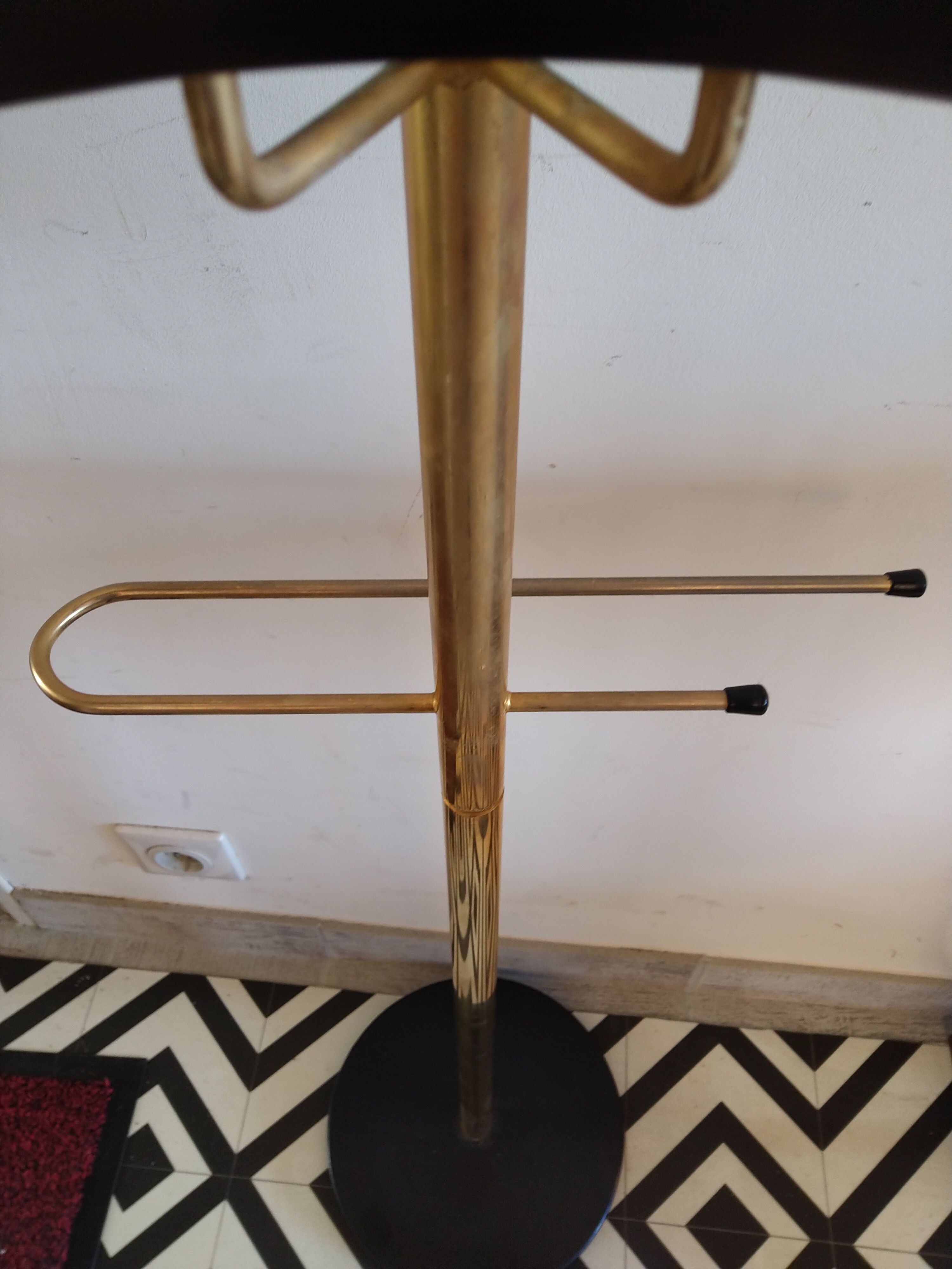 Brass wood room valet