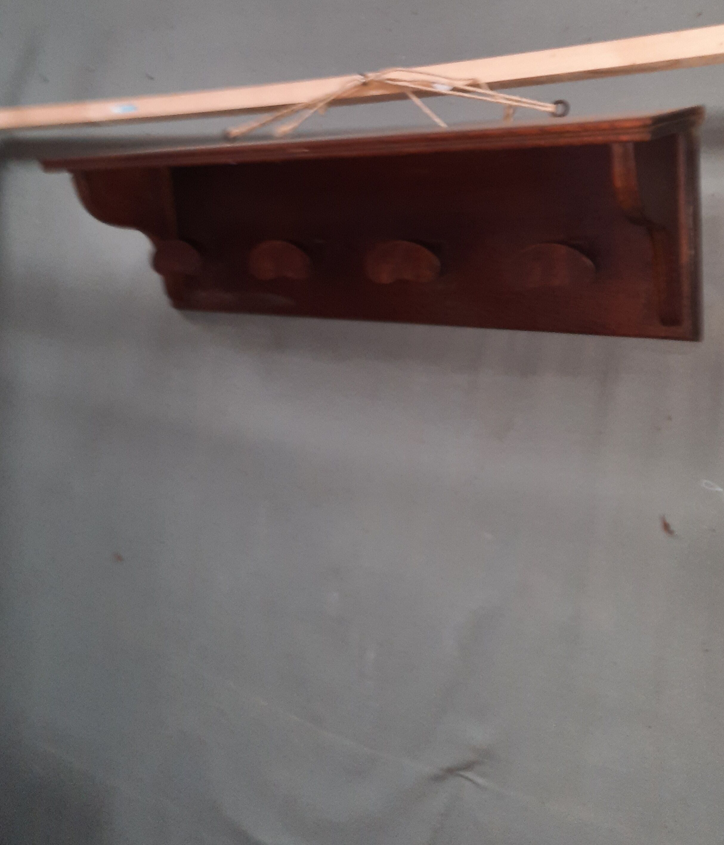 Wooden wall coat rack