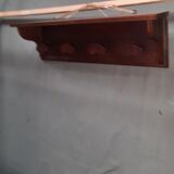 Wooden wall coat rack