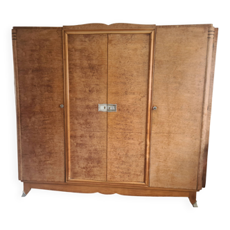 Armoire 1940 en loupe de bois