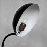 Vintage Bauhaus German Minimalist Black Metal Desk Lamp from Gebrüder Cosack Gecos, 1940s
