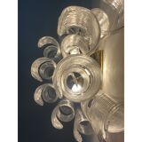 Paire d’appliques murales en verre de murano transparentes « ricci »