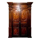 Entrance wardrobe in oak and walnut