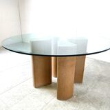 Fossil stone dining table, 1970s