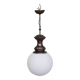 Italian mid-century brass and glass pendant light