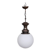 Italian mid-century brass and glass pendant light