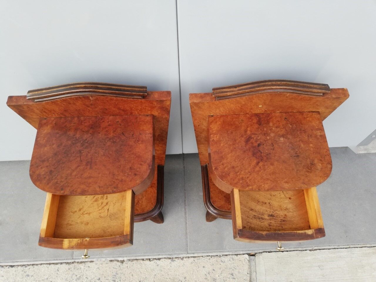 Pair of art deco bedsides tables