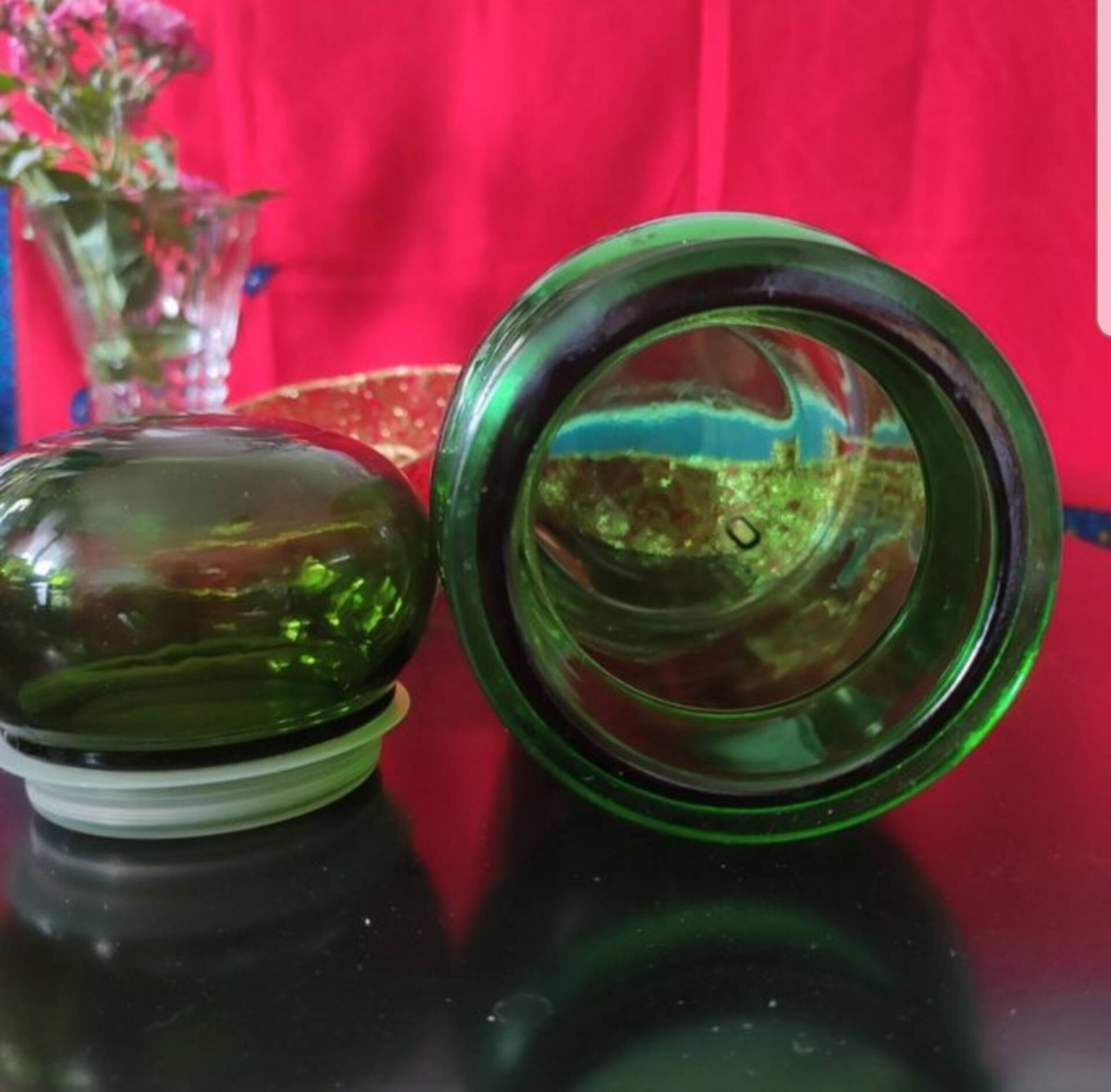 Green apothecary jar Belgium