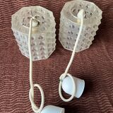 Pair of octagonal pendant lights from the 1970s