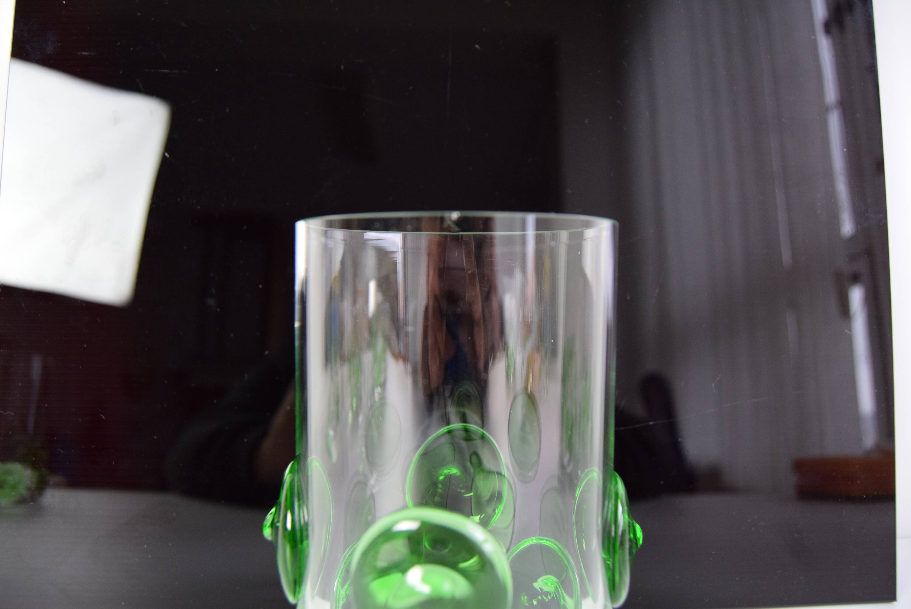 Set of six glasses Glasswork Nový Bor, 1950s.