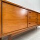 1960s extra large vintage minimalistic teak sideboard