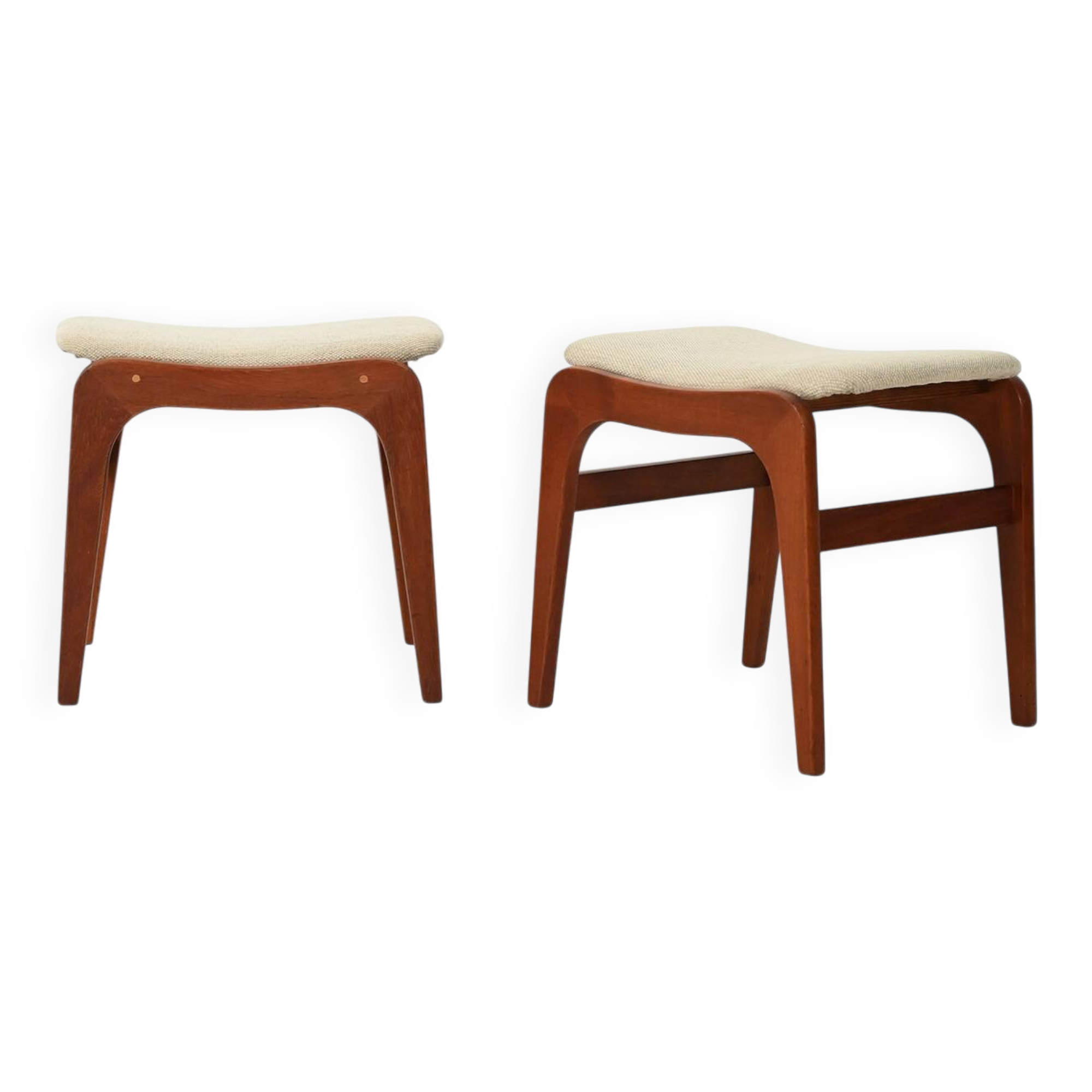 Pair of Vinatge Danish stools in teak
