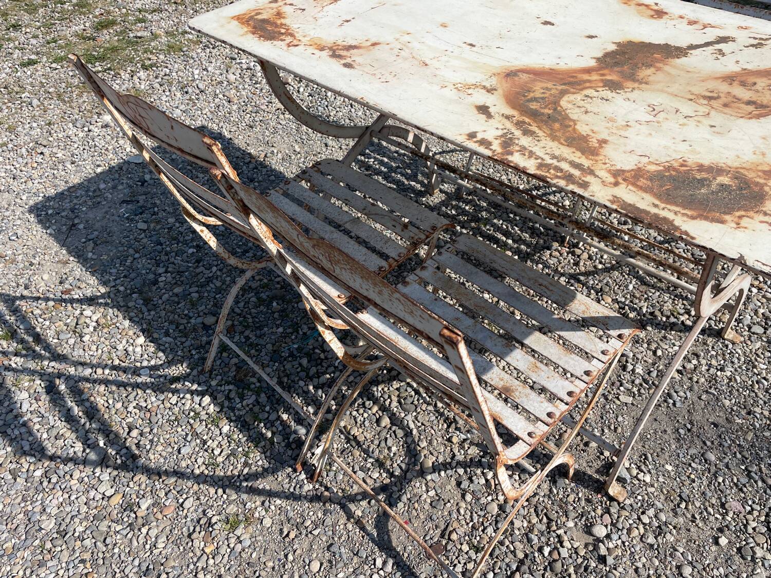 Wrought iron garden furniture 1900